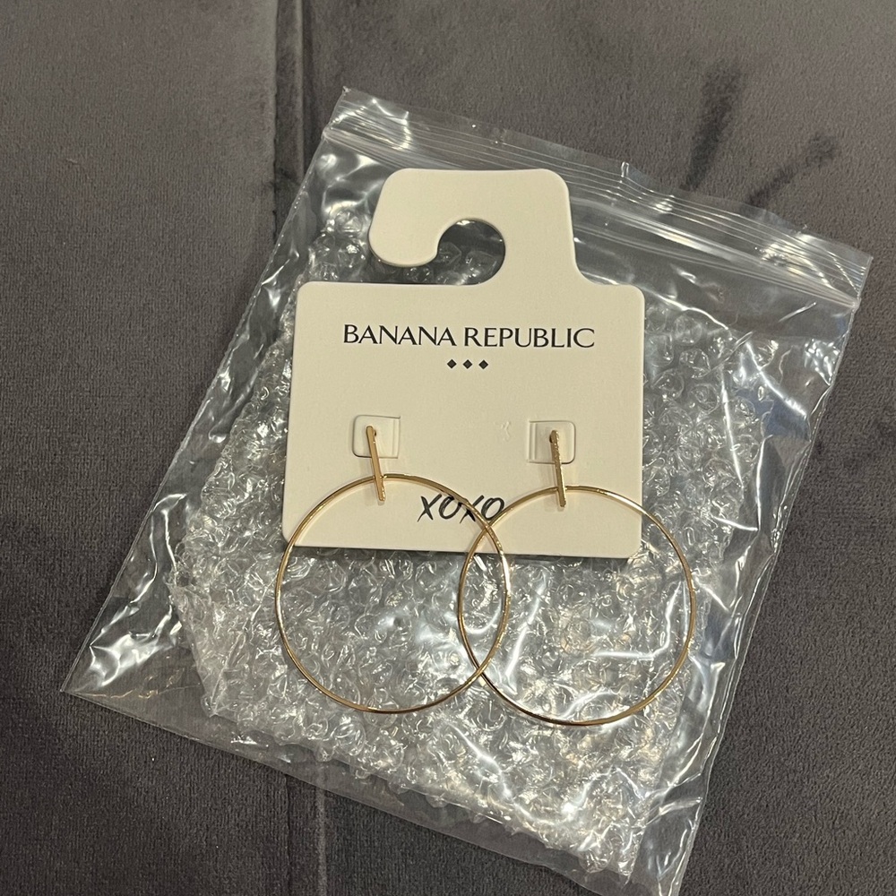 Banana Republic Gold Hoop Earrings